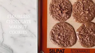 FLOURLESS Chocolate Walnut Cookie Recipe Using Trader Joe's Cocoa Powder