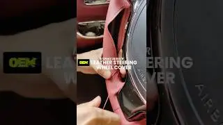 Rolls-Royce Hand-Stitched OEM Leather Steering Wheel Cover Installation #shorts #steeringwheelcover