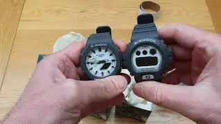Casio G-Shock Hidden Glow GA-2100HD-8A and DW6900HD-8A unboxing, first look and lume shot!!!