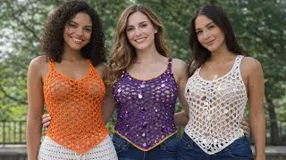 🧶🧵✨ Passo a passo – Regata em Crochê – Aula para Destro – Pronta para o Verão🌞 e o Carnaval🎭 ✨ 🧶🧵