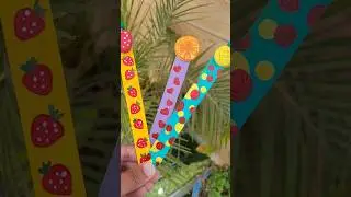 #diy bookmarks from Ice-cream stick 🐣 #bookmark #clayart #stickart #shorts#bookmarkpainting#trending