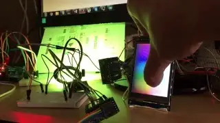 LCD touchscreen mood light color selector