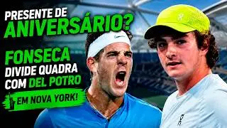 🎂 Presente de anivers&aacute;rio? Fonseca divide quadra com Del Potro em NY!