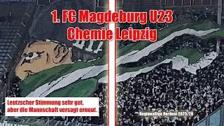 Sehr gute Stimmung der Leutzscher beim 1. FC Magdeburg U23 Regionalliga Nordost