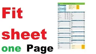 How To Print Excel Spreadsheet On One Page اردو/हिन्दी