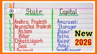 States and Capitals | State and Capital | List of States and Capitals of India | State Capital 2026