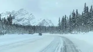 Our banff to jasper winter drive video 2