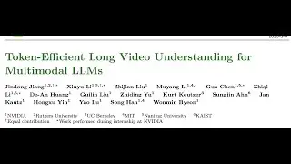 Token-Efficient Long Video Understanding for Multimodal LLMs