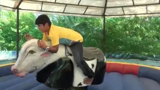 Riding a mechanical bull