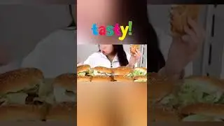 맛있는 버거 즐기기 | Tinatangkilik ang masarap na burger #mukbang #asmr #food #burger #shortsfeed #ytshorts