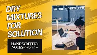 Dry Mixture for Solution &ndash; Quick Pharma Guide! |Hand written notes⋆˙⟡♡⚕🩺⊹|