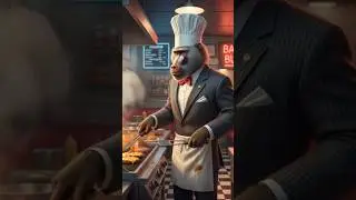 Baboon Chef #monkey #memes #animation #trending #burger #king #youtube #youtubeshort #shortsfeed