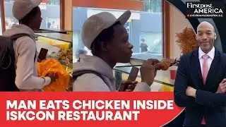 London: Man Eats KFC Chicken Meal Inside ISKCON Govinda's Restaurant | Firstpost America | N18G