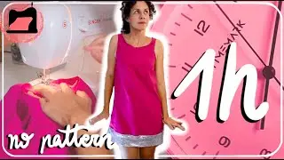 No pattern shift dress tutorial in an hour.