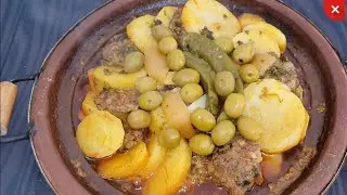 طاجين الكفتة بالبطاطا والزيتون الذ واسهل طريقة