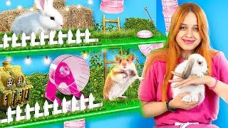 Baue ein 2-st&ouml;ckiges Haus f&uuml;r Hamster und Kaninchen! Geheime R&auml;ume f&uuml;r Haustiere