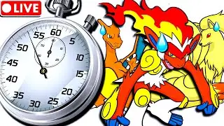 🔴 LIVE ELITE FOUR! How FAST Can A FIRE Team Beat Pokémon Gen 4?