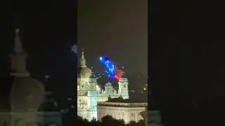 Superman Light Show in Madrid, Spain #superman #movies #movie #event #summer #light #show #city