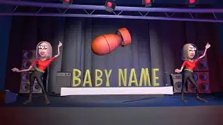 3D Baby Name Reveal Video [Write-on effect with Countdown] [Done for You]