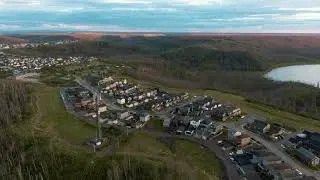 Drone view of Abasand at Sunset