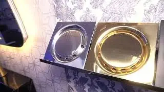 Bathroom Floor Waste Drain Jali Shower Waste Cover 6x6 Square waste Golden