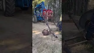 Tractor front axle replacement.