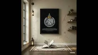 Ayat ul Kursi Islamic Wall Art Printable with English Translation | Digital Quran Decor for Home