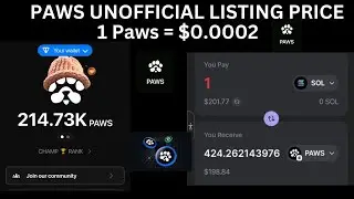 PAWS LISTING PRICE REVEALED! Ton, Phantom Wallet, & Exchanges Update