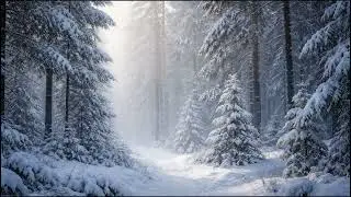 Winter Forest Sounds ❄️ Soft Snowfall & Cold Breeze | Sleep &bull; Study &bull; Relax (No Talking)