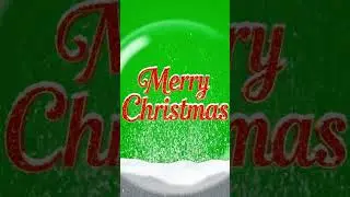 Merry Christmas Snow Globe Text Animation &ndash; Winter Green Screen Loop 04