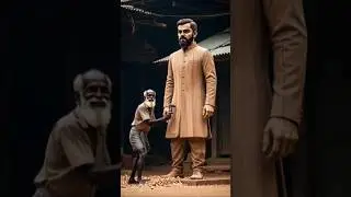 😘 virat kohli Old Village Man Making Life-Size Sculpture by 😘 #captainindia  #teamcrazyy