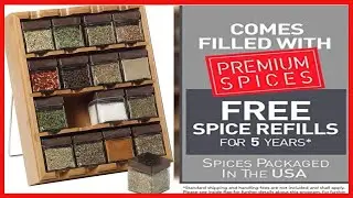 Kamenstein 16 Cube Bamboo Spice Rack: Stylish, Space-Saving, and Ready to Use