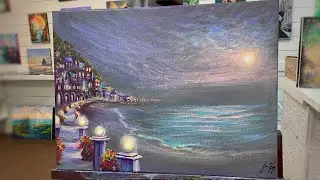 Acrylic Painting Tutorial “Italian Dreams” step by step | EASY!