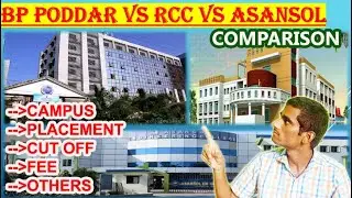 BP PODDAR  vs RCC vs ASANSOL College (AEC) | College Comparison Fees,Placement,Cutoff | #wbjee2022