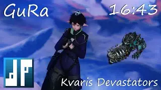 【PSO2NGS】 Gu/Ra Kvaris Devastators Solo [16:43] | Gu/Ra クヴァリスデバステーターズ ソロ [16:43] (With Add ons)