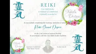 Beautiful and Unique Reiki Certificates