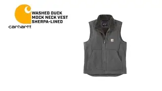 Carhartt 104277 - Washed Duck Mock Neck Vest - Sherpa Lined