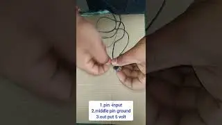 12 volt to 5 volt regulated ic 7805#shorts #youtubeshorts #physics # diode #semiconductor#MJ project