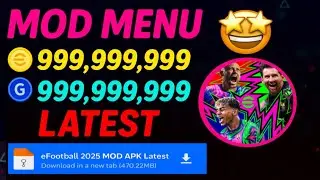 eFootball&trade; Pes 2025 Mod Menu v10.1.1 Gameplay - Pes 2025 Mega Mod Menu (GP & Money)