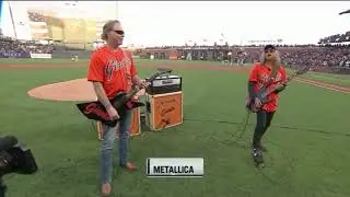Metallica playing the National Anthem up here, 'n The Forgotten Verses down there⤵