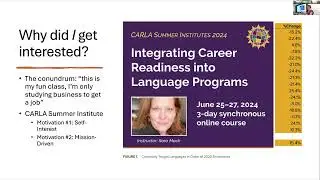 ALTEC Faculty Workshop: Specialized Language Instruction: Curriculum and Career Focus