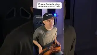 When a Guitarist plays Violin for the first time #shorts