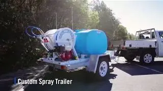 Custom spray trailer with locker | Quik Spray
