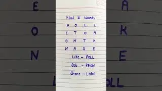 find 3 words 🤔🧐#shorts #puzzle #writing #challenge #art #trending