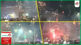 Magnifique!!! Feux d'artifices spectaculaire du nouvel an à la place de l'indépendance