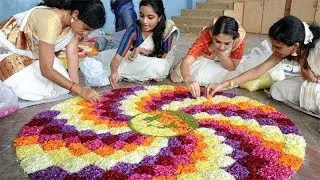 In full bloom: Malayali students in Mangaluru make beautiful 'pookalams'