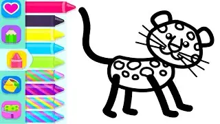 How to  Draw a Jaguar? - Step by Step Animal Drawing - Kids Drawing Games for Toddler