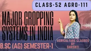 Cropping Systems in India. Fundamentals of Agronomy. B.Sc(Ag) 1st yr 1st sem