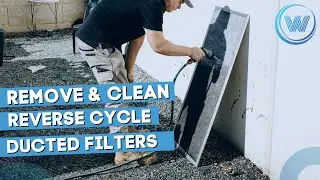 How to clean your reverse cycle DUCTED filters for your home.