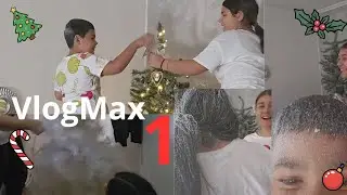 Vlogmax 1! Montamos los arboles en familia/Guerra de nieve/100%real